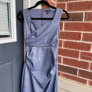 Le Château Blue Dress with Ruching